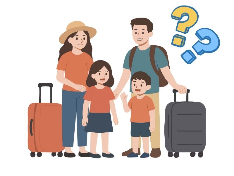 家族旅行のイラスト